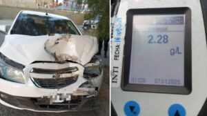 Alcoholemia positiva, choque, Comodoro Rivadavia, Km3