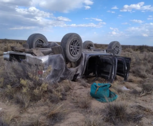 Dique Ameghino, Ruta Nº25, vuelco