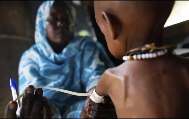 desnutridos, niños, Sudán