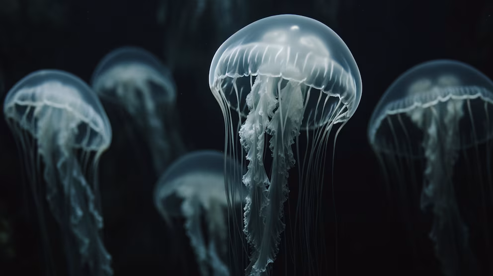 central nuclear, francia, medusas