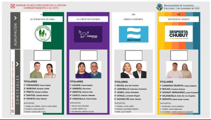 Elecciones, sarmiento