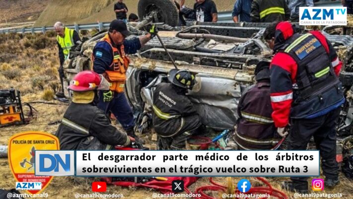 árbitros, Ruta 3, vuelco