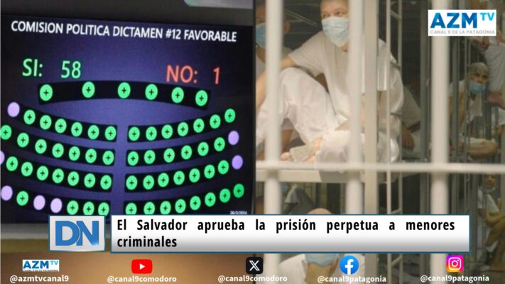 El Salvador aprueba la prisión perpetua a menores criminales