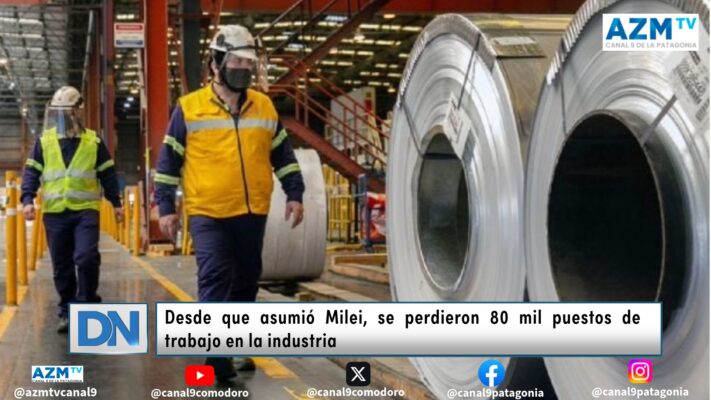 Desde que asumió Milei, se perdieron 80 mil puestos de trabajo en la industria