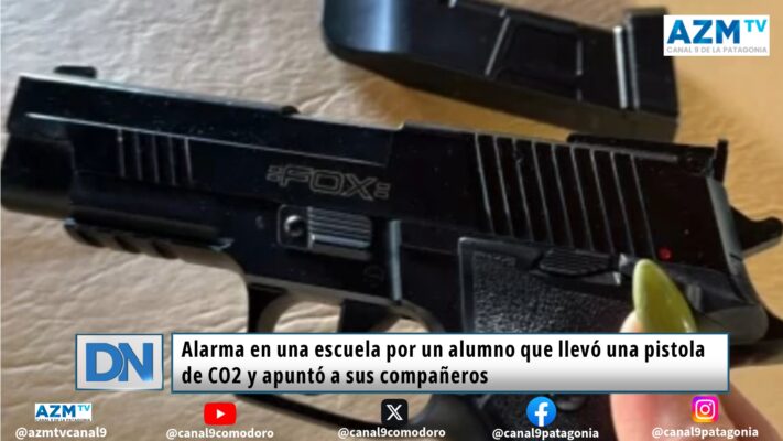 Un alumno llevó una pistola de aire comprimido y apuntó a sus compañeros