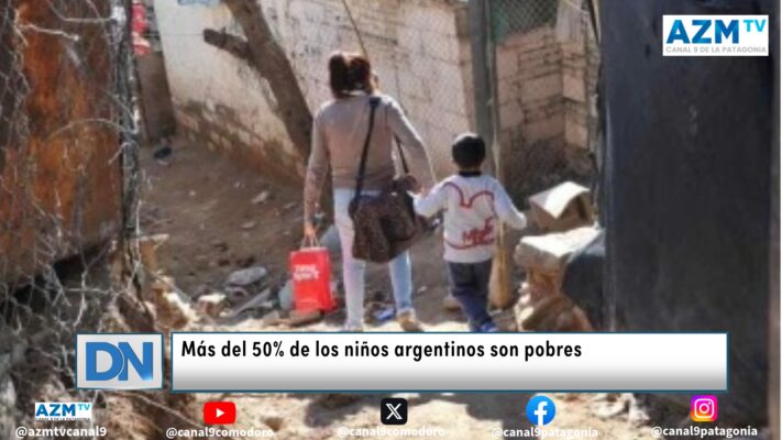 Más del 50% de los niños argentinos son pobres