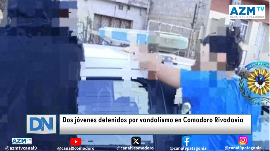 Dos jóvenes detenidos por vandalismo en Comodoro Rivadavia