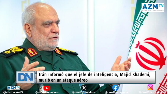 Irán informó que el jefe de inteligencia, Majid Khademi, murió en un ataque aéreo