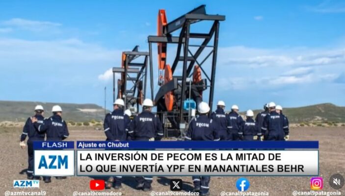 La inversión de Pecom es la mitad de lo que invertía YPF en Manantiales Behr