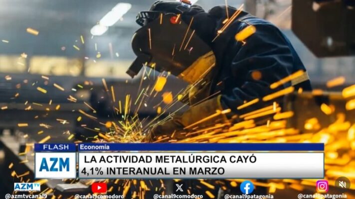 La actividad metalúrgica cayó 4,1% interanual en marzo