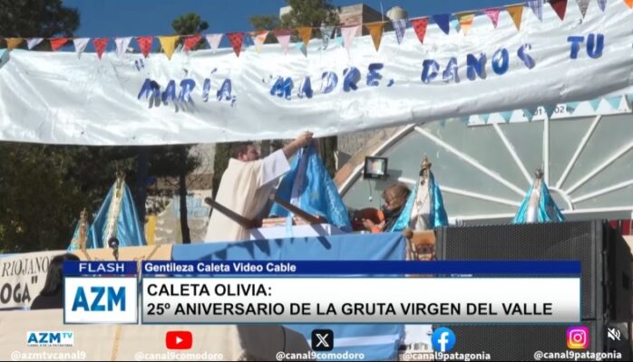 Caleta Olivia: 25º aniversario de la gruta Virgen del Valle