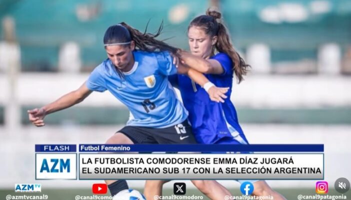 La futbolista comodorense Emma Díaz jugará el sudamericano sub 17 con la selección argentina