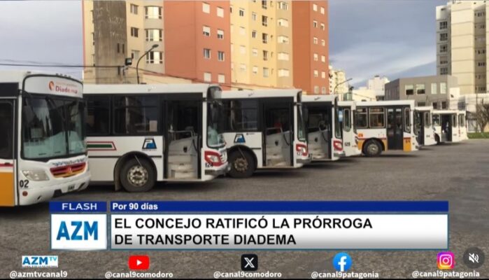 El Concejo ratificó la prórroga de Transporte Diadema 