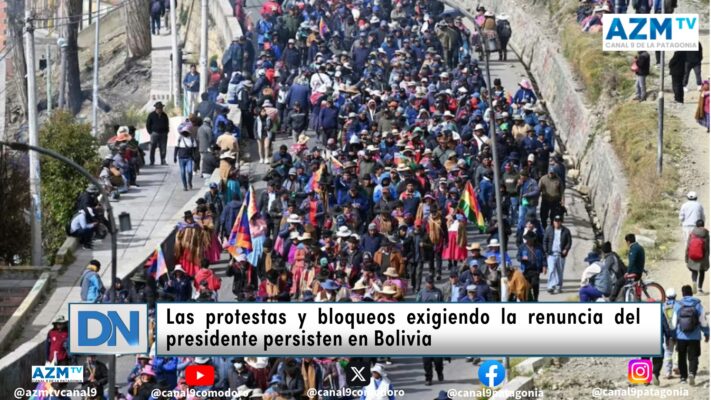 Las protestas y #bloqueos exigiendo la renuncia del presidente persisten en #Bolivia