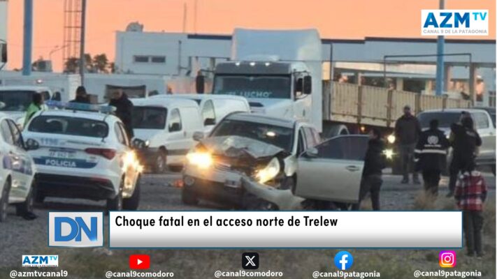 Choque fatal en el acceso norte de Trelew