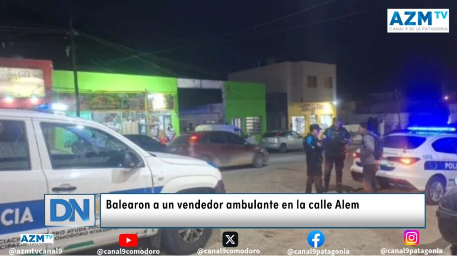 Balearon a un vendedor ambulante en la calle Alem