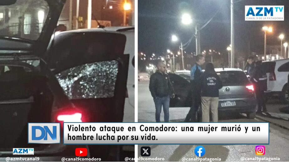 Violento ataque en Comodoro: una mujer murió y un hombre lucha por su vida.