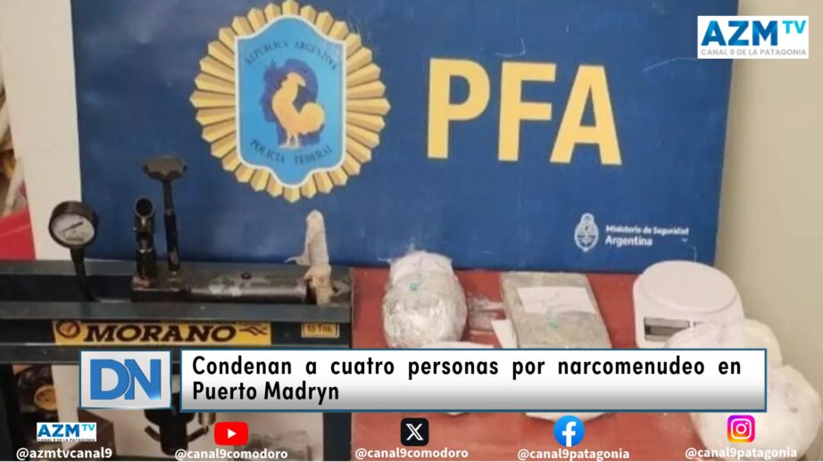 Condenan a cuatro personas por narcomenudeo en Puerto Madryn