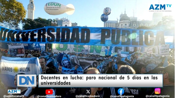 Docentes en lucha: paro nacional de 5 días en las universidades