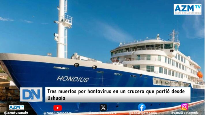 Tres muertos por hantavirus en un crucero que partió desde Ushuaia