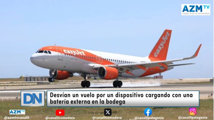 Desvían un vuelo por un dispositivo cargando con una batería externa en la bodega