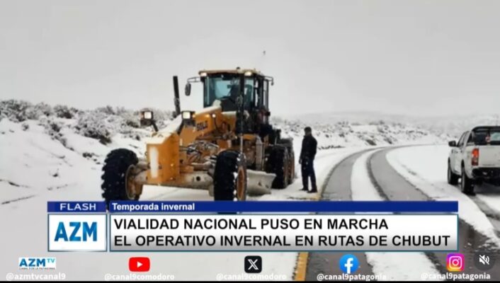 Vialidad Nacional puso en marcha el operativo invernal en rutas de Chubut