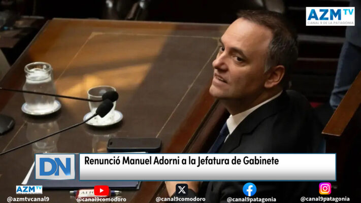 Renunció Manuel Adorni a la Jefatura de Gabinete