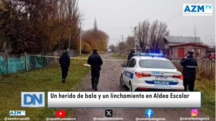 Un herido de bala y un linchamiento en Aldea Escolar
