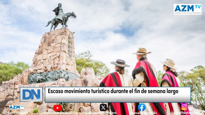 Escaso movimiento turístico durante el fin de semana largo