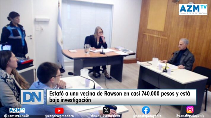 Estafó a una vecina de Rawson en casi 740.000 pesos y está bajo investigación