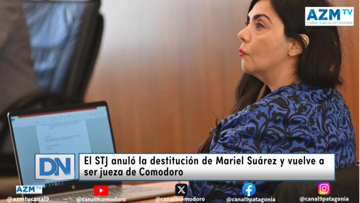 El STJ anuló la destitución de Mariel Suárez y vuelve a ser jueza de Comodoro