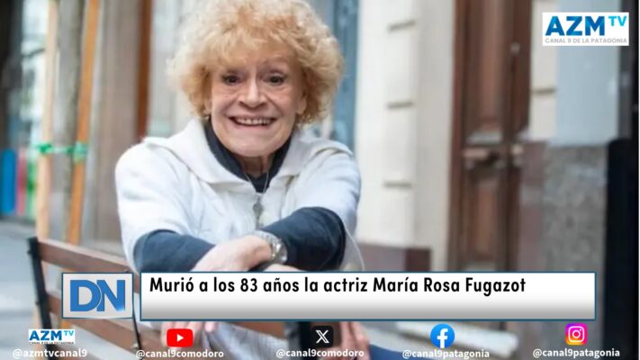 Murió a los 83 años la actriz María Rosa Fugazot