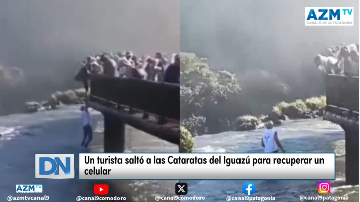 Un turista saltó a las Cataratas del Iguazú para recuperar un celular