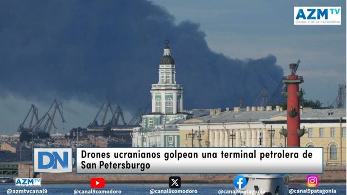 Drones ucranianos golpean una terminal petrolera de San Petersburgo