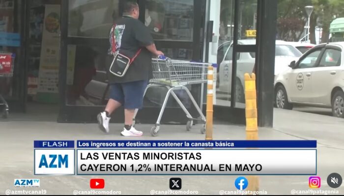 Las #ventas minoristas cayeron 1,2% interanual en mayo