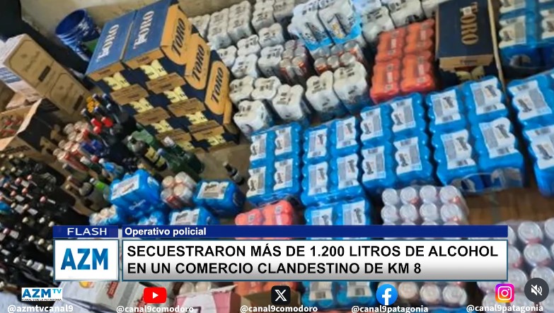 Secuestraron más de 1.200 litros de alcohol en un comercio clandestino de km 8