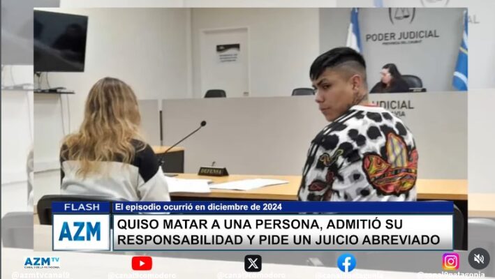 Quiso matar a una persona, admitió su responsabilidad y pide un juicio abreviado