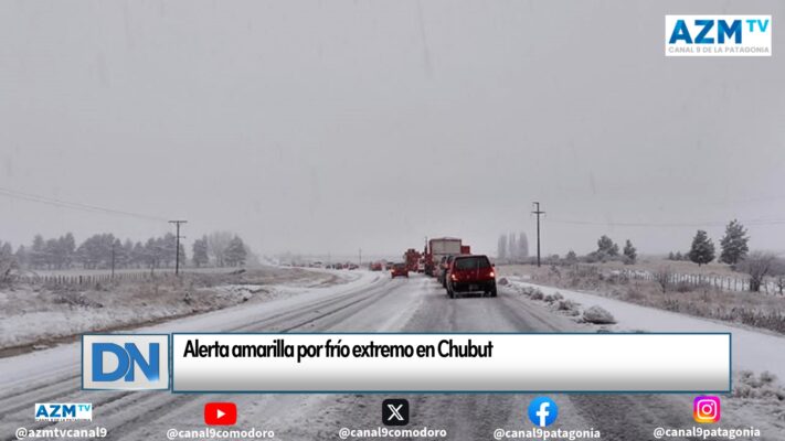 Alerta amarilla por frío extremo en Chubut