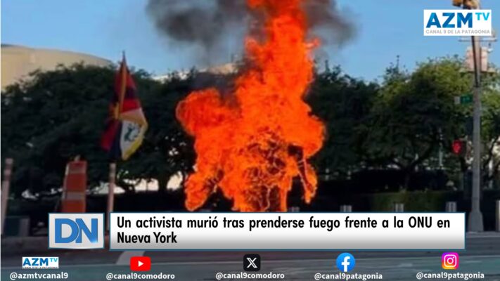 Un activista murió tras prenderse fuego frente a la ONU en Nueva York