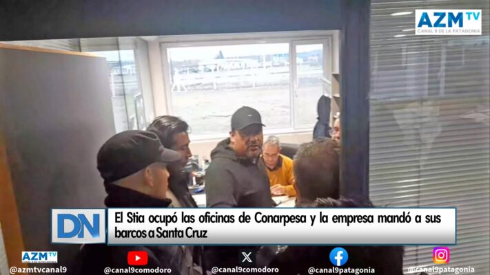 El Stia ocupó las oficinas de Conarpesa y la empresa mandó a sus barcos a Santa Cruz