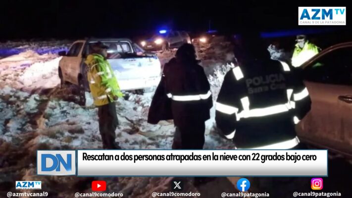 Rescatan a dos personas atrapadas en la nieve con 22 grados bajo cero
