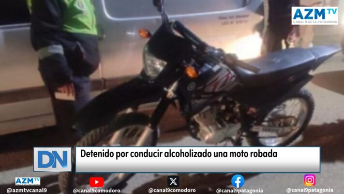 Detenido por conducir alcoholizado una moto robada
