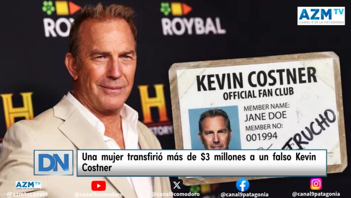 Una mujer transfirió más de $3 millones a un falso Kevin Costner