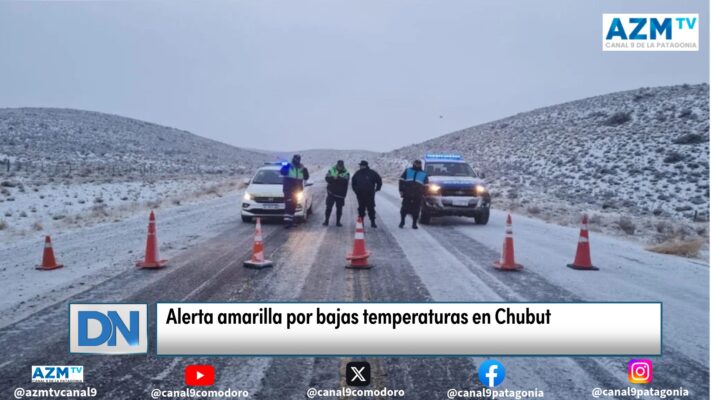 Alerta amarilla por bajas temperaturas en Chubut
