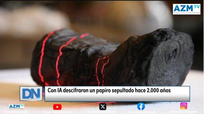 Con IA descifraron un papiro sepultado hace 2.000 años