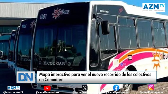 Mapa interactivo para ver el nuevo recorrido de los colectivos en Comodoro