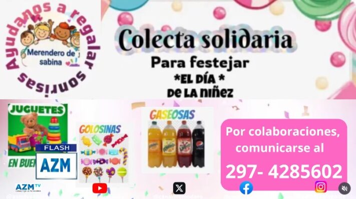 El merendero de Sabina lanzó una colecta para celebrar el día de la niñez