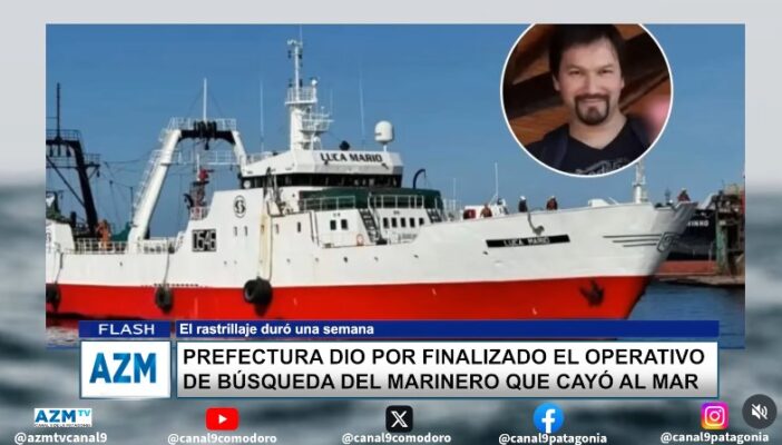 Prefectura dio por finalizado el operativo de búsqueda del marinero que cayó al mar