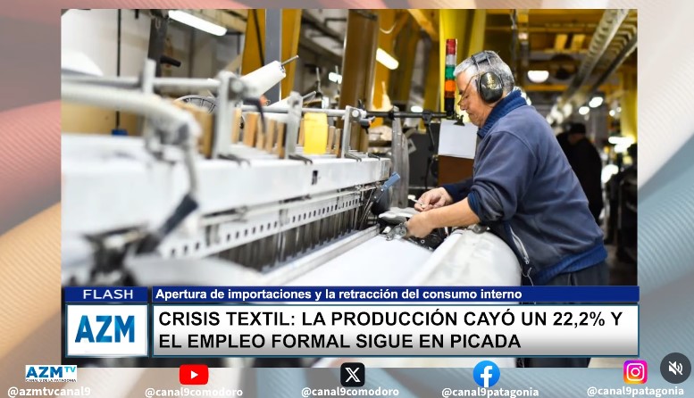 Crisis textil: la producción cayó un 22,2% y el empleo formal sigue en picada