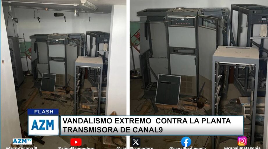 VANDALISMO EXTREMO CONTRA LA PLANTA TRANSMISORA DE CANAL 9
